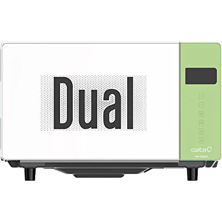 MM 5120DG Green - Mikrowelle in Weiß und Grün - Freistehendes Modell - 700 W mit 5 Leistungsstufen und 800 Watt Grill - Timer bis zu 30 Minuten - Mikrowelle mit 20 L Fassungsvermögen - Cata