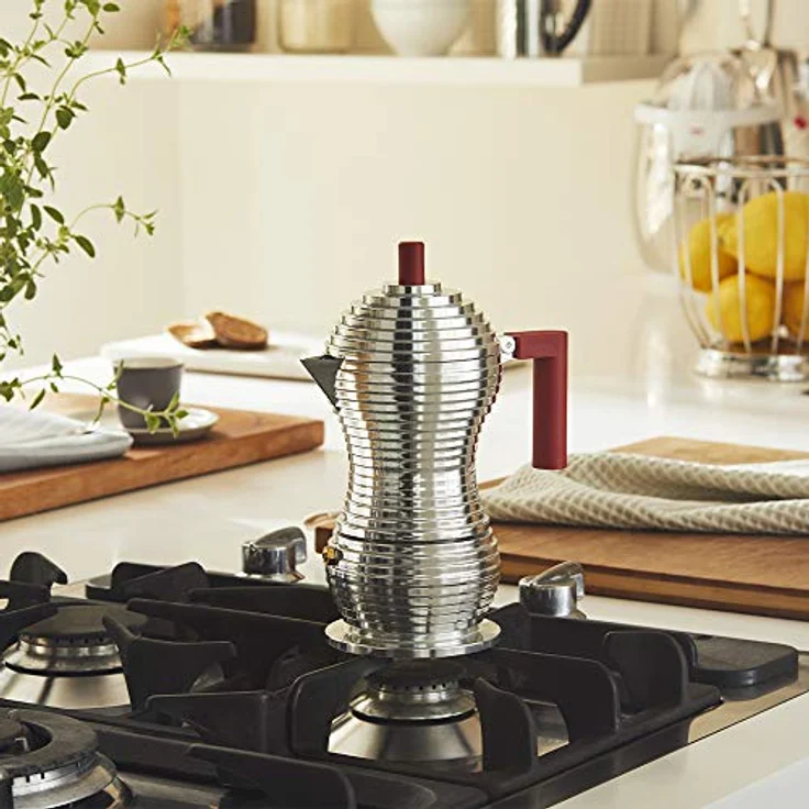 Alessi MDL02-3 R Kaffeekanne, Aluminium, rot – Bild 4