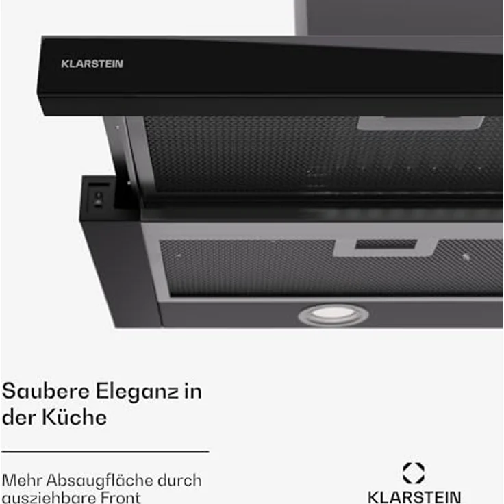 Klarstein Dunstabzugshaube 90cm, Abluft-Dunstabzugshaube mit Effiziente Wandhauben, 640m³/h Luftstrom, LEDs & Touch Controls – Bild 2
