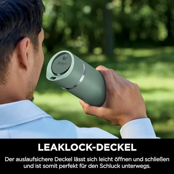 Ninja 300 ml Sip Perfect Thermosflasche für Heißgetränke, BPA-frei, spülmaschinenfest, Grün – Bild 5