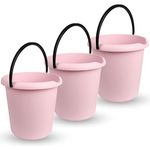 ProHome Putzeimer 3er Set, Kunststoff-Eimer 5 Liter, BPA-frei, in Rosa, Grün, Anthrazit, Made in EU