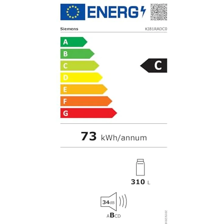 Siemens KI81RADC0, iQ500 Einbau-Kühlschrank, 310 l Nutzinhalt, Energieeffizienzklasse C, Flachscharnier mit Softeinzug, 177.2 x 55.8 cm – Bild 15