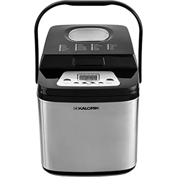 Kalorik TKG BBA 2001 Brotbackautomat, Kapazität ca. 500 g & 700 g, 19 digitale Programme, LCD-Display, 10 min Stromausfallspeicher, 15h Verzögerungstimer, Warmhaltefunktion, 500 Watt, Silber/Schwarz – Bild 2