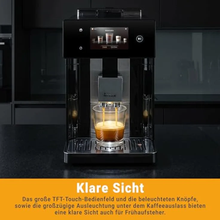 KKT KOLBE Kaffeevollautomat Pro, 10 Getränke auf Knopfdruck, automatische Reinigung, TFT-Touch-Display, 2 Tassen-Funktion, 7 Kaffeespezialitäten – Bild 4