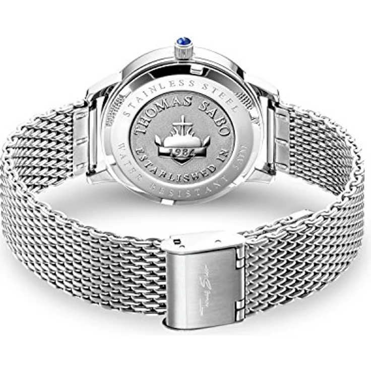 Thomas Sabo Damen Armbanduhr Analog Quarz Edelstahl Dunkelblau WA0301-201-209-33 – Bild 2