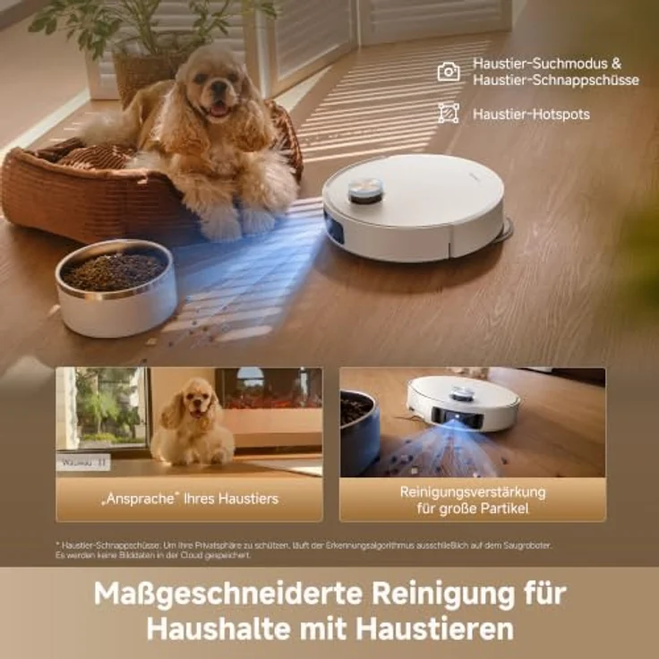 Dreame L60 ULTRA, Beutelloser Saugroboter mit Wischfunktion, Weiß, 35.000 Pa, 0,275 l Staubbehälter, 4,5 l Frischwassertank – Bild 12