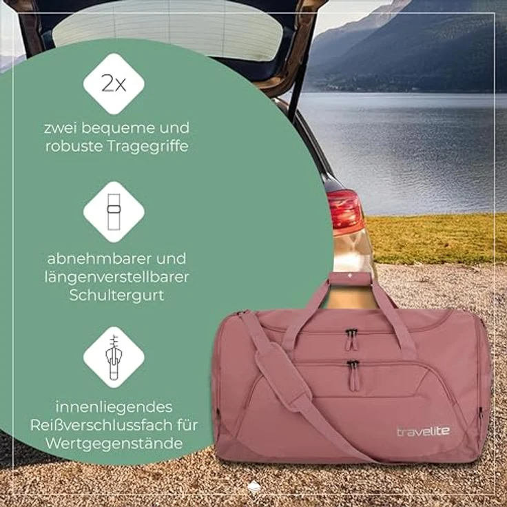 travelite Kick Off Reisetasche, 70 cm, rose – Bild 9