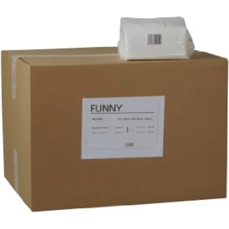 Funny Spenderserviette Novafold, 1 lagig, hochweiß,30 x 32 cm, 24er Pack (24 x 250 Stück)