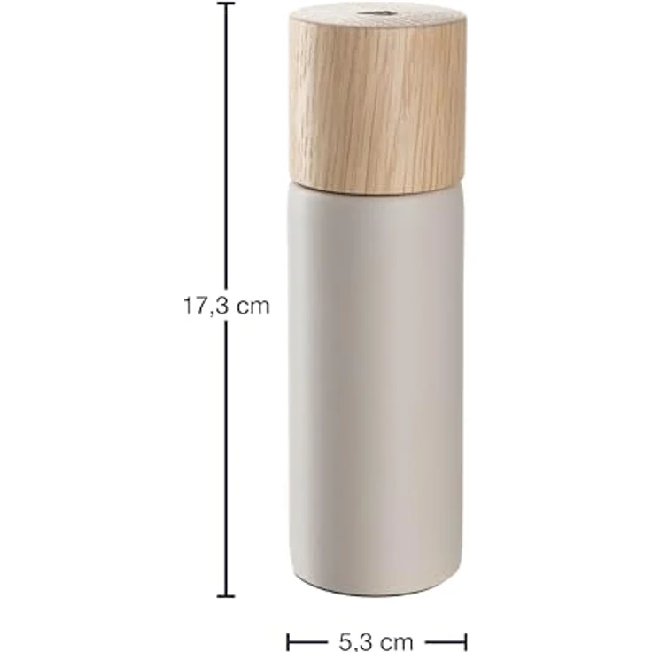 LEONARDO HOME Gewürzmühle ROMA, Pfeffer- und Salzstreuer mit Keramikmahlwerk, beige, Höhe 17,3 cm – Bild 2