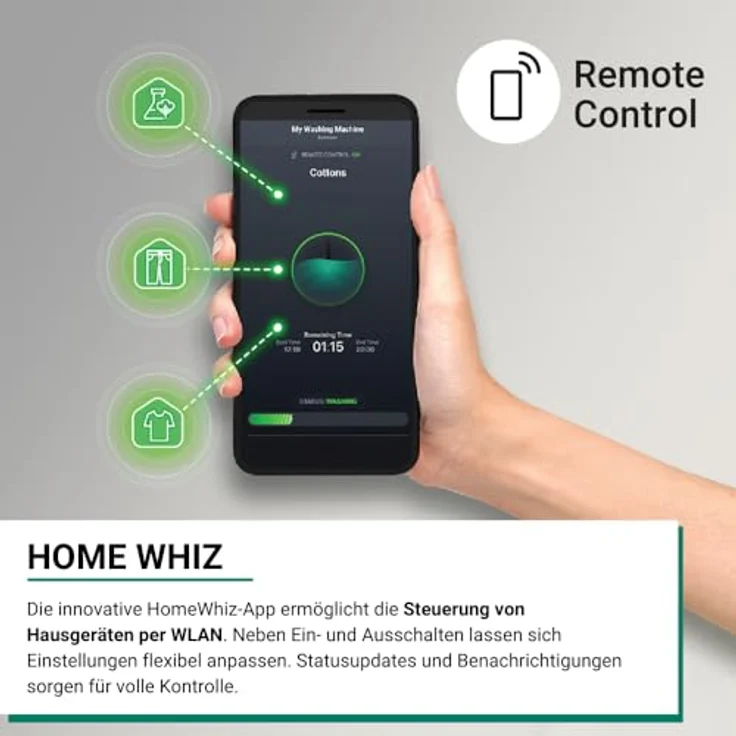 Bauknecht BTSW 86B WB Wärmepumpentrockner, 8 kg, 15 Programme, Dynamic Intelligence, Precision Dry, HomeWhiz App, Weiß – Bild 4