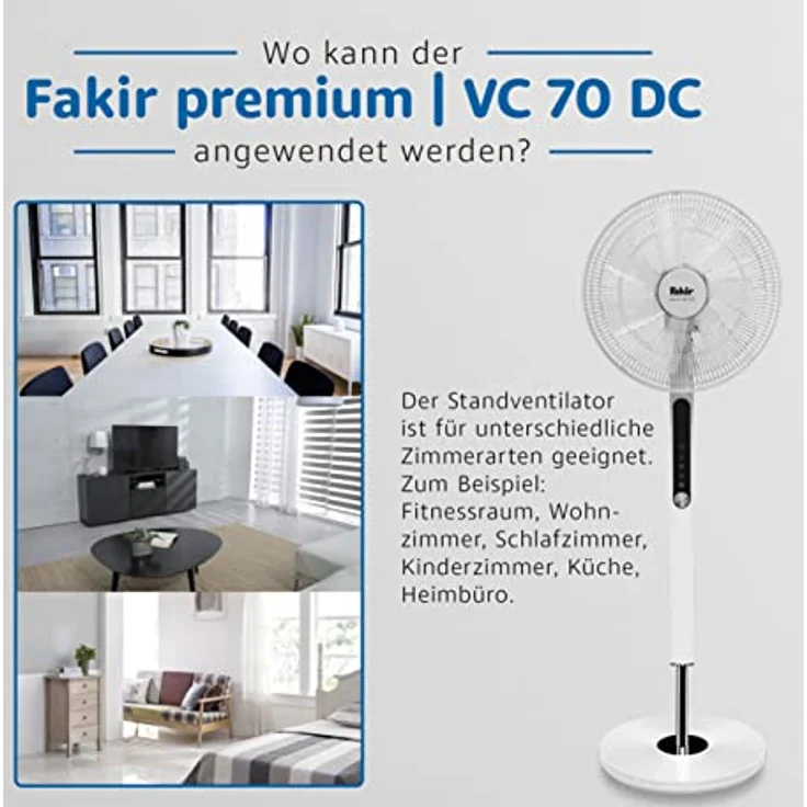 Fakir VC 70 DC Premium Standventilator weiß – Bild 4