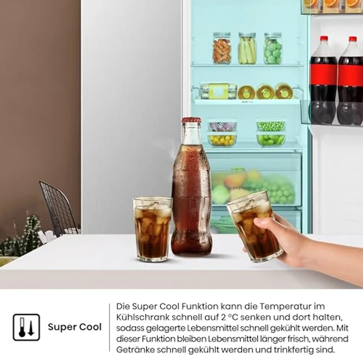 Hisense RS3P558NEIE, Side-by-Side Kühl-/Gefrierkombination, 544 Liter, NoFrost Plus, Silber, 197 l Gefriervolumen, LED-Innenbeleuchtung – Bild 11