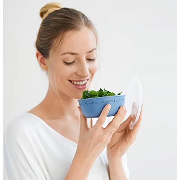 Rotho Tresa Schüssel Deckel, lebensmittelechter Kunststoff (PP) BPA-frei, grün/transparent, 1.02l, 18.2 cm, recycelbar und spülmaschinengeeignet – Bild 5