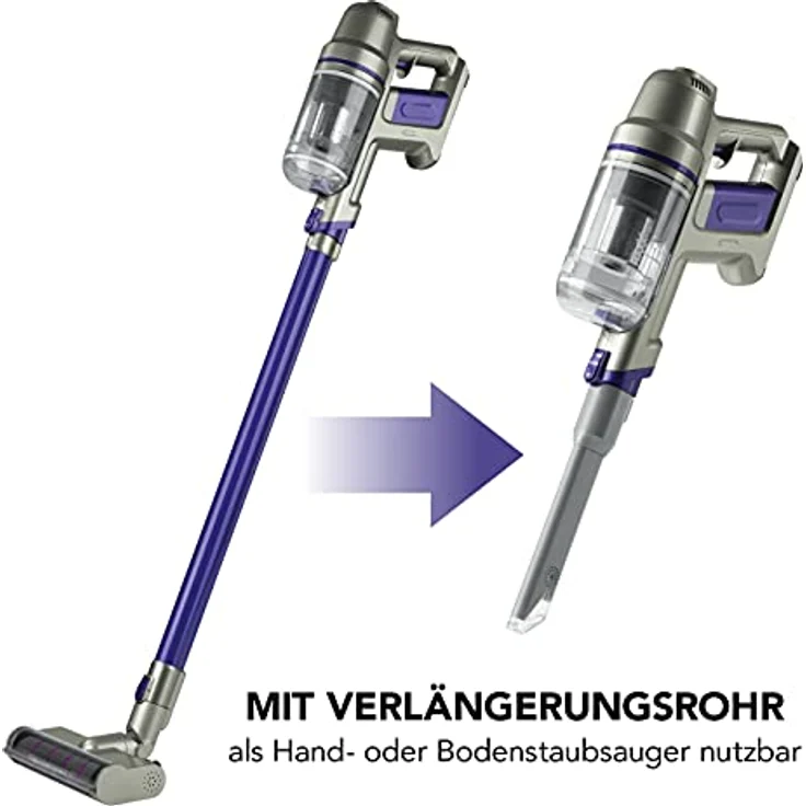 MAXXMEE Ersatz-Akku für Akku-Zyklon-Staubsauger, 60 Minuten Akkulaufzeit, 35,9 Volt, lila/Silber – Bild 5