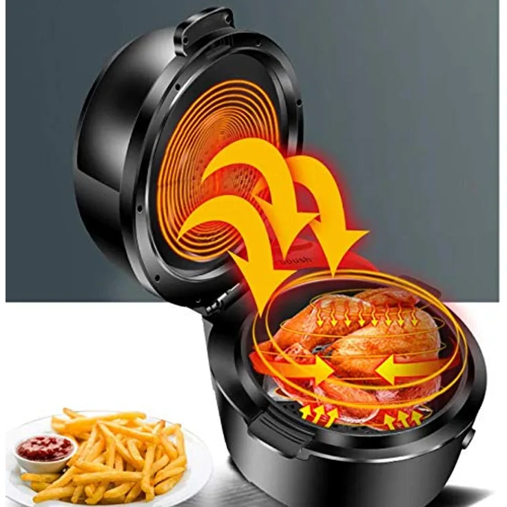 OBA-OH08 Airfritteuse, 8 Liter, mit Drehsystem, ohne Öl, digitales LED-Display, acht Modus, Touchscreen 1500 W