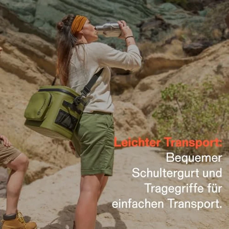 Petromax Kühlbox 22 l, olivgrün, mit wasserdichtem Reißverschluss für Langzeitausflüge – Bild 6