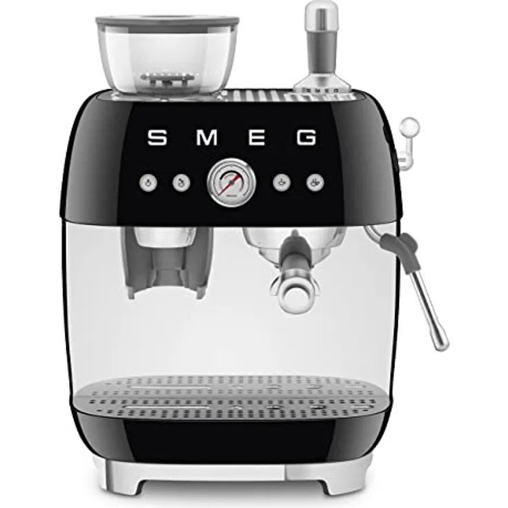 Smeg EGF03BLEU Espressomaschine, Kaffeevollautomat 50s Style, schwarz – Bild 1