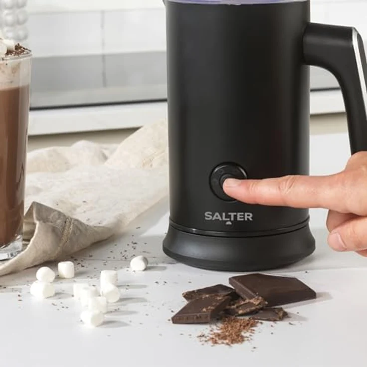 Salter Chocolatier Heißschokoladenbereiter - 4-in-1 Milchaufschäumer & Milchheizer, 240ml/115ml, 500W, kabellos, LED-Bedienfeld für warme und kalte Getränke – Bild 4