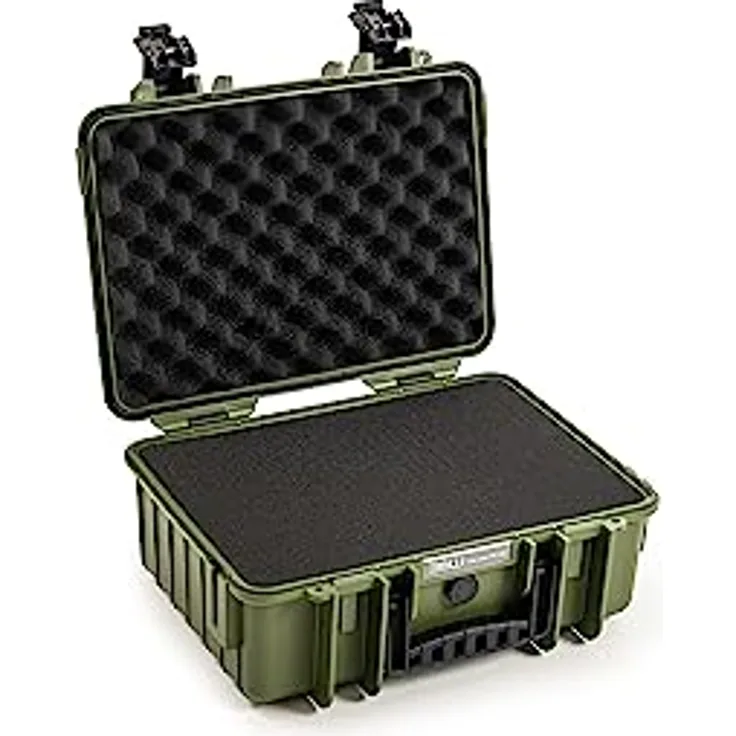 B&W International GmbH B&W Transportkoffer Outdoor Typ 4000 Bronze-grün mit Würfelschaum - wasserdicht nach IP67 Zertifizierung, staubdicht, bruchsicher und unverwüstlich