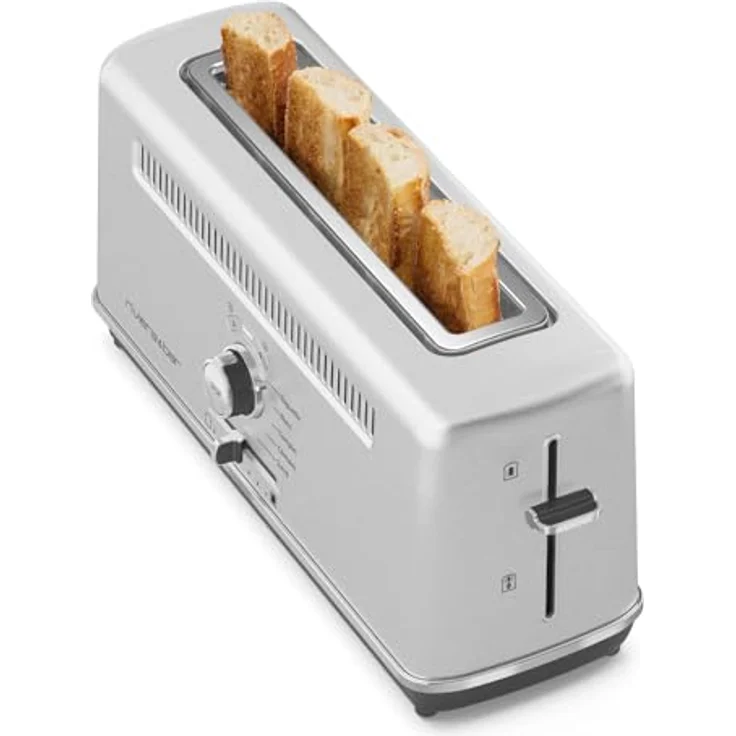 Riviera-et-Bar Toaster Expert QGP660, Edelstahl, extra langer Schlitz (26 cm), 7 Bräunungsstufen, 5 Programme, visuelle Bräunungsprüfung, 1010 Watt – Bild 2