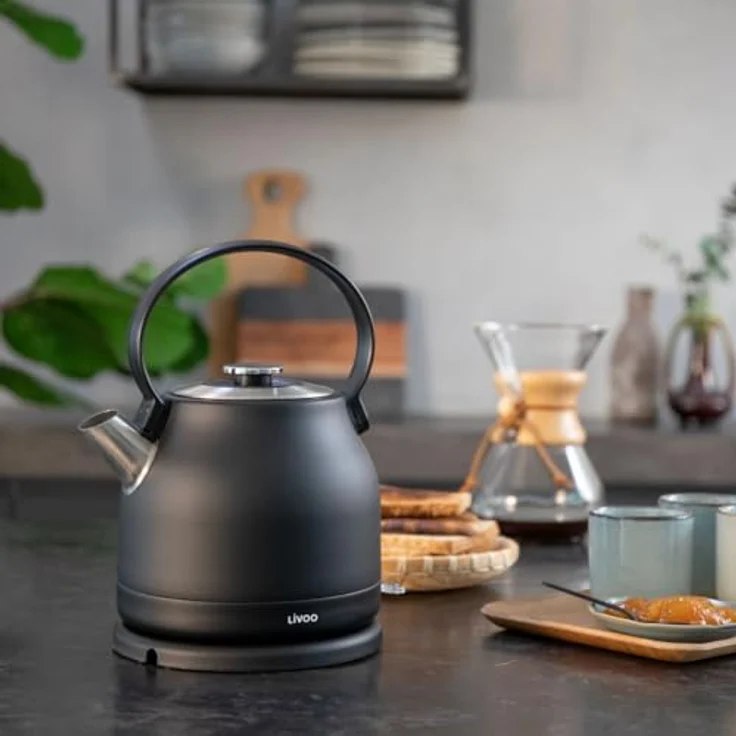 Livoo DOD202N, Wasserkocher 1,5 l 2200 W, schwarz, mit Überhitzungsschutz und 360° Dreh-Base – Bild 2