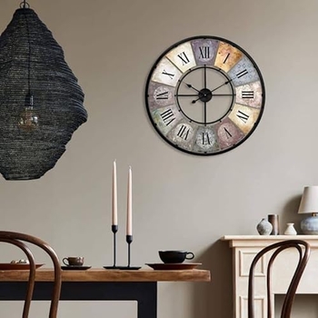 Große Vintage Wanduhr Wohnzimmer ohne Tickgeräusche Moderne XXL