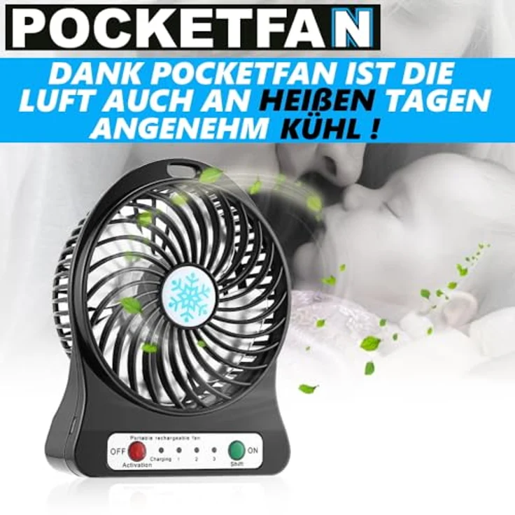MAVURA USB Ventilator Mini Tischventilator leise Computer Notebook Laptop USB Lüfter DE - Preisvergleich – Bild 2