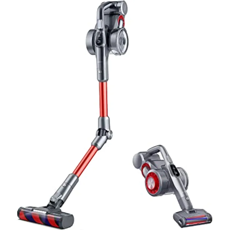 Jimmy H9 Flex Flexibler kabelloser Elektrobesen, Bürste mit eingebauten LEDs und Schmutzsensoren, herausnehmbarer Akku 80 Minuten, 600W, 200AW