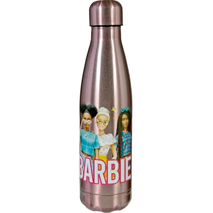 Undercover Barbie Edelstahl Isolierflasche 450ml - Auslaufsicher - doppelwandiges Edelstahl - Mädchen Design – Bild 1