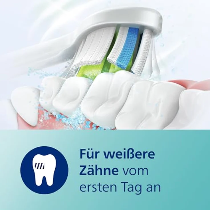 PHILIPS Sonicare 4100 elektrische Zahnbürste mit Schalltechnologie, Blau Prismatic, Modell HX3689/42, mit zwei Modi, Andruckkontrolle und SmarTimer – Bild 2