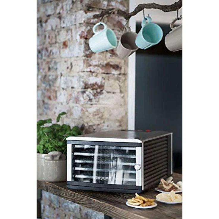 Graef DA506EU Dörrautomat, Kunststoff, 6 Etagen, 630 Watt, 475 mm x 330 mm x 220 mm – Bild 6