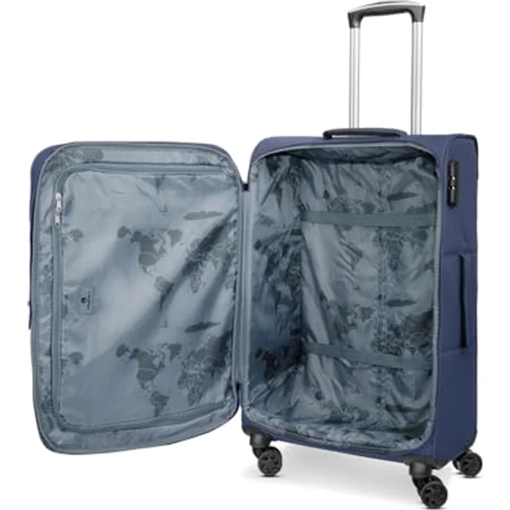 Franky Melbourne 3.0 Koffer groß | Weichschalen Trolley mit 4 drehbaren Rollen, Dehnfalte, arretierbarer Griff, Adressschild, Hemdenfach und Zahlenschloss | 42 cm x 29 cm x 69 cm - 2.95 kg – Bild 5