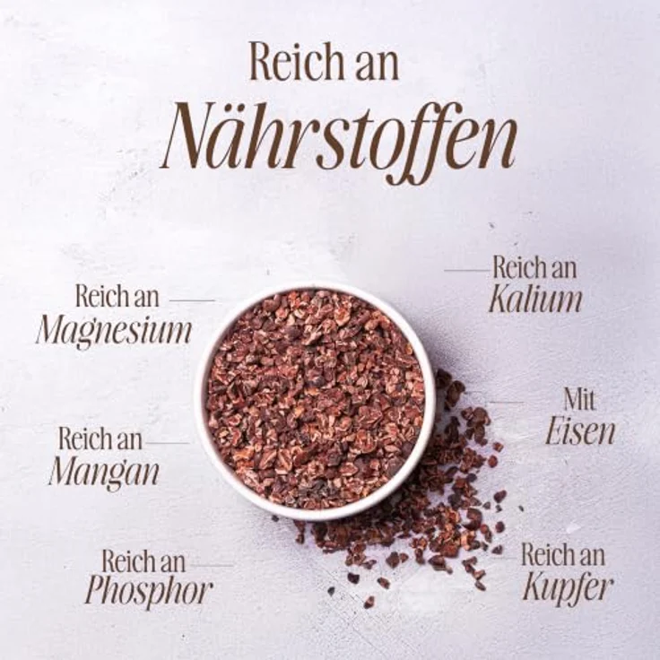 Sevenhills Wholefoods Roh Kakaonibs Bio 500g, 100% rein und biologisch, reich an Nährstoffen – Bild 2