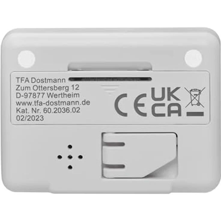 TFA Dostmann Digitaler Miniwecker 60.2036.02, kompakte Quarzuhr mit Alarmfunktion, Stoppuhr und Timer, ideal für Reisen und Klausuren, weiß – Bild 3