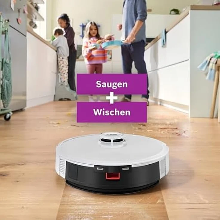 BOSCH BCRD2W Spotless Advanced Saugroboter mit integrierter Wischfunktion, 11.000 Pa Saugleistung, weiß – Bild 2