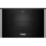NEFF NL4GR31N1 Einbau-Mikrowelle N70, Integrierbare Mikrowelle mit Grill 40 x 60cm, Full Touch TFT-Display, Automatikprogramme, Easy Clean, LED-Innenbeleuchtung, Edelstahl