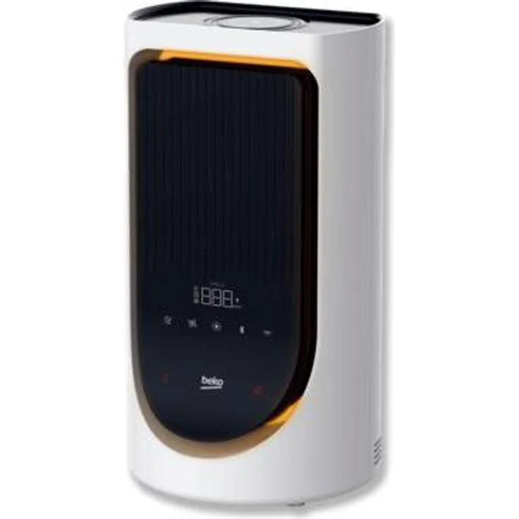 Beko ATP 5500 N, Luftreiniger mit HEPA-Filter, Schwarz, Weiss, Orange, für Räume bis 12 m² mit Schlafmodus und drei Betriebsstufen