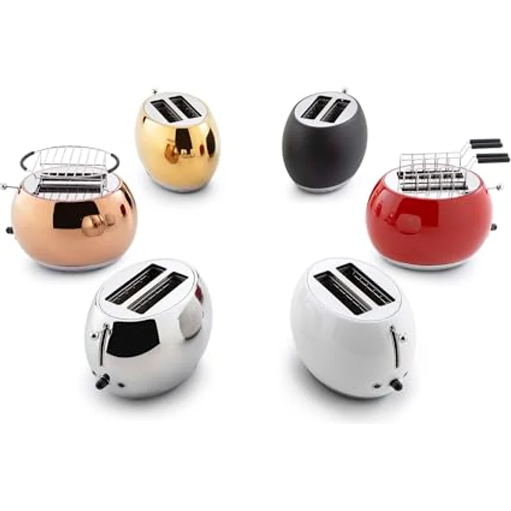 BUGATTI Romeo, Multifunktions-Design-Toaster aus Edelstahl, 7 Bräunungsstufen, 4 Funktionen, Weiß – Bild 5