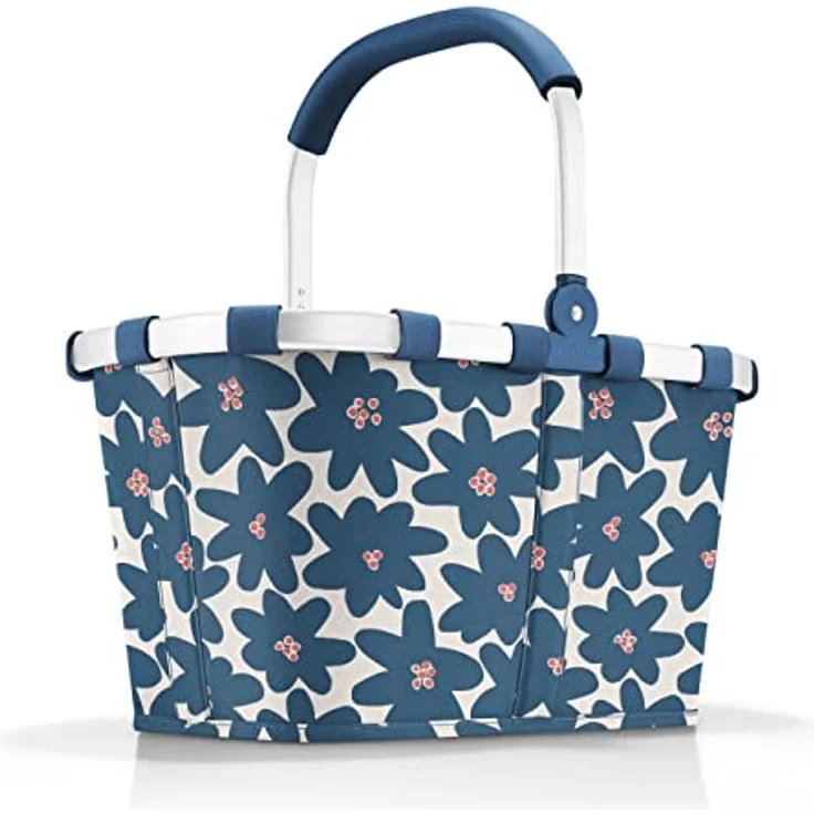reisenthel carrybag frame daisy blue – Stabiler Einkaufskorb mit viel Stauraum und praktischer Innentasche – Elegantes und wasserabweisendes Design – Bild 2