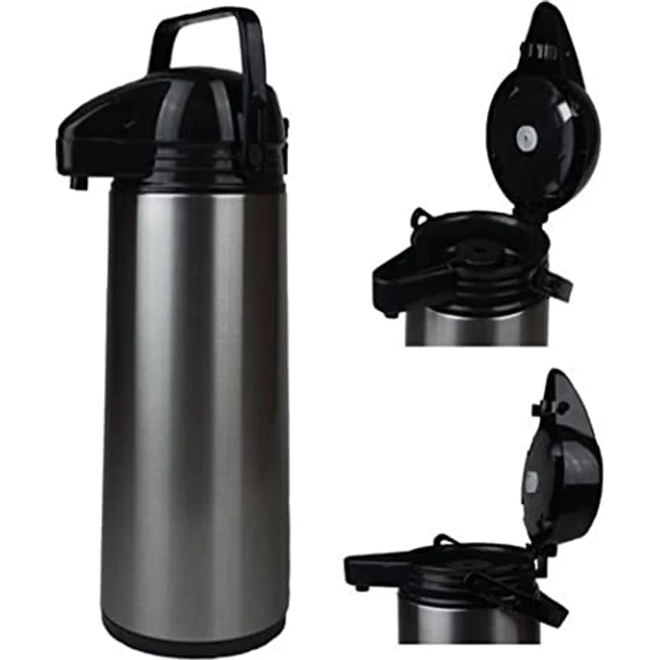 AIRPOT 1,9LTR - Mantel AUS EDELSTAHLArt.-Nr. 26126 UND MIT GLASZYLINDER INNEN – Bild 1