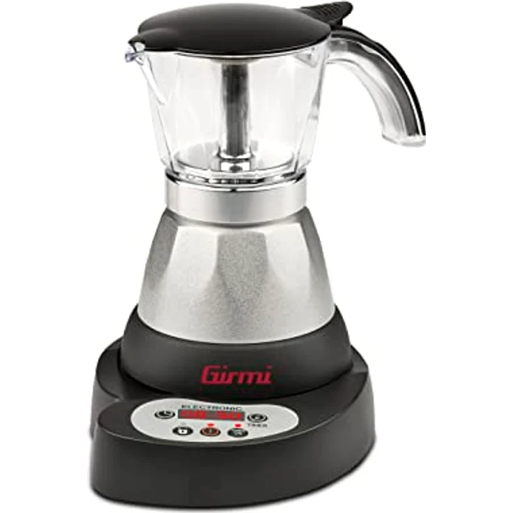 Girmi MC23, Programmierbare elektrische 3-Tassen-Kaffeemaschine mit Timer und Transparente Krug, Schwarz, Silber – Bild 5