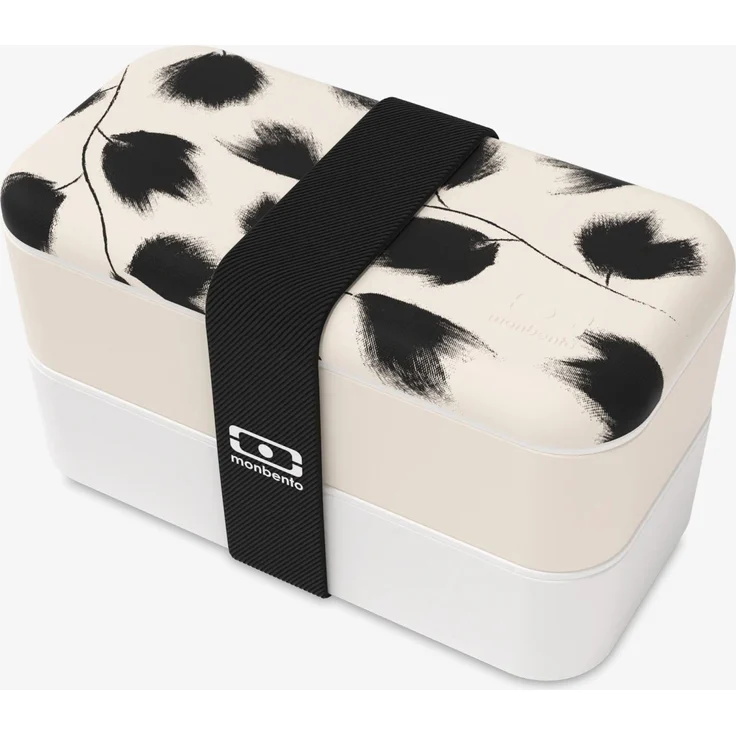 Monbento Bento Box MB Original Plume mit Fächer Made in France - Auslaufsicher - Lunch Box Perfekt, Lunchbox, Weiss – Bild 1