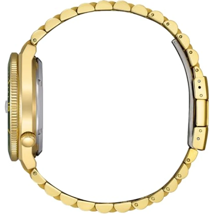 Citizen NJ0232-53X Herren-Armbanduhr Automatik, Edelstahl goldfarben mit grünem Zifferblatt, 10 bar wasserdicht, Kratzfest, Antireflex-Saphirglas – Bild 3