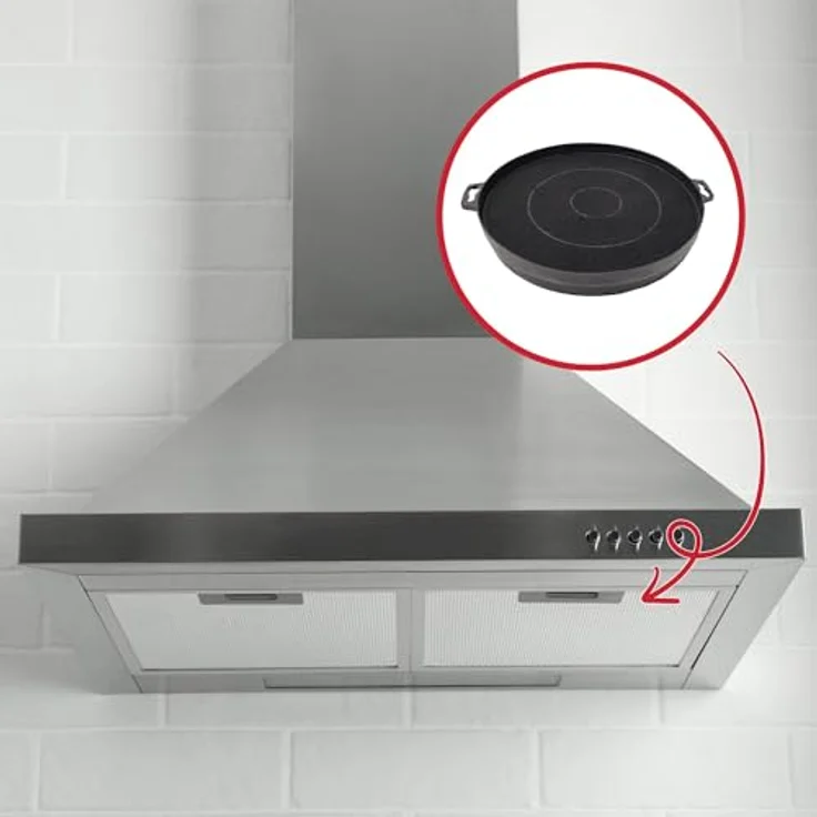 Whirlpool Kohlefilter B210 FAC539, Ersatzteil für Dunstabzugshauben, passend für Indesit, Fagor, Smeg, AEG und weitere Marken – Bild 3