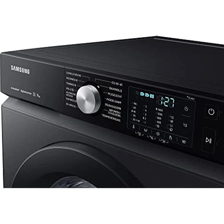 Samsung WW11BBA049AB/EG Waschmaschine, 11 kg, 1400 U/min, AI Ecobubble-Technologie, BESPOKE Flat Design mit SpaceMax Technologie, Hygiene-Dampfprogramm, FleckenIntensiv-Funktion, Schwarz – Bild 4