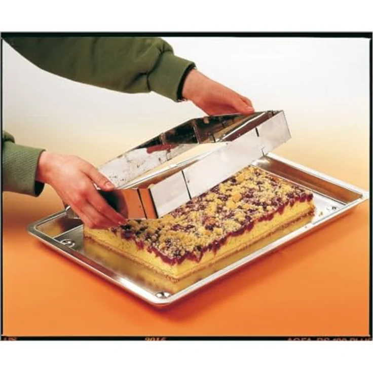 Zenker Backrahmen ausziehbar ''Patisserie'' verstellbarer Backrahmen Tortenrahmen rechteckig, 27,5 - 52 cm x 18,5 - 34 cm, Menge: 1 Stück – Bild 10