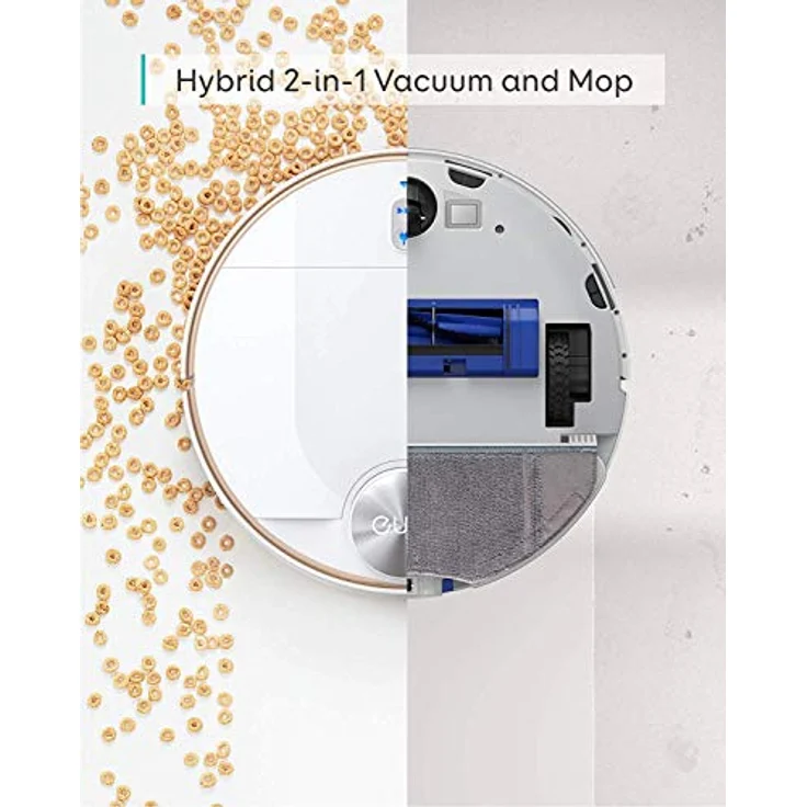 Eufy RoboVac L70 Sauroboter mit Wischfunktion, 150 min Akkubetrieb, Lasernavigation, App- und Sprachsteuerung, weiß – Bild 2