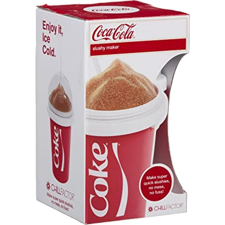 ChillFactor Coca Cola slushy Maker - Reusable slushy Maker Cup, Homemade slushies. Squeeze Cup slushy Maker Kitchen Toys – Bild 2