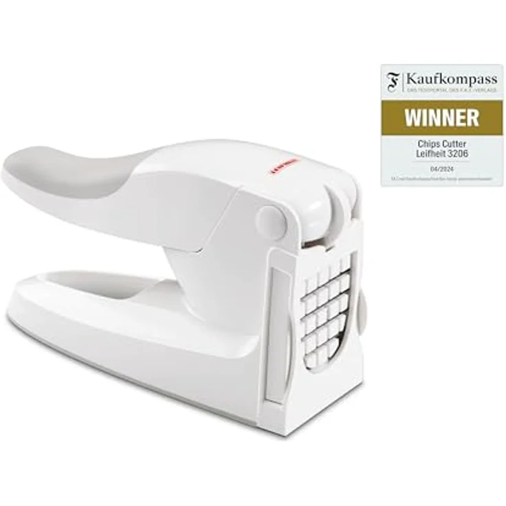 Leifheit Pommes-Frites-Schneider ComfortLine-Serie mit 2 Messereinsätzen, Pommesschneider für 10 oder 12 mm Sticks, rutschfester Gemüseschneider mit Softtouch-Griff – Bild 2