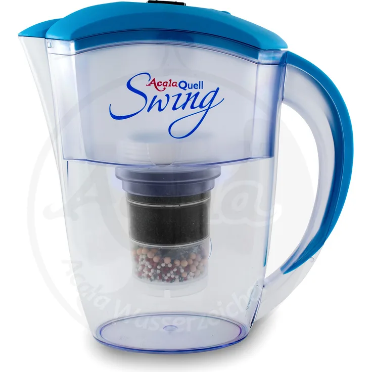 Acala AcalaQuell Swing® Kannen Wasserfilter in hellblau, entfernt über 99% der unerwünschten Stoffe